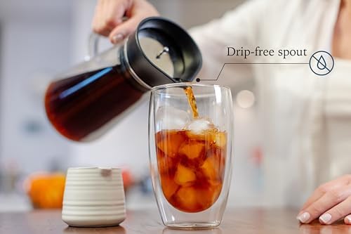Cold-Brew Coffee Maker, 1350ml capacity,Stainless Steel 304 filter, includes cleaning brush - Image 2