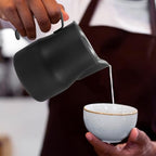 jojofuny 3pcs Stainless Steel Frother Pitcher for Latte Art Embossed Design Espresso Steamer Cup for and Enthusiasts - Image 7