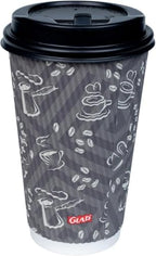 Glad Disposable Coffee Cups with Lids, Java Mocha, 16 Oz, 50 Count, 6-Pack - Image 6