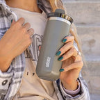 WACACO Octaroma Grande Vacuum Insulated Coffee Mug, 15 fl oz (435ml), Double-wall Stainless Steel Travel Tumbler With Drinking Lid, Dim Grey - Image 4