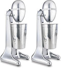 Hamilton Beach DrinkMaster Electric Drink Mixer, Retro Milkshake Maker & Milk Frother, 2 Speeds, Extra-Large 28 oz. Stainless Steel Cup, Classic Chrome (Pack of 2) by HamiltonBeach