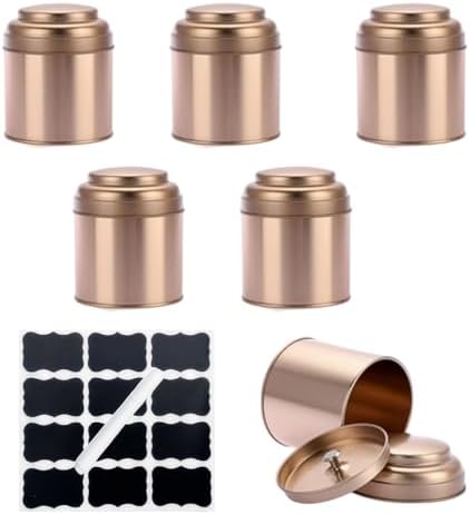 Sealed Tin Tea Canister for Loose Leaves Preservation Large Capacity Kitchen Storage Bulk Tea Storage Jars by Unknown