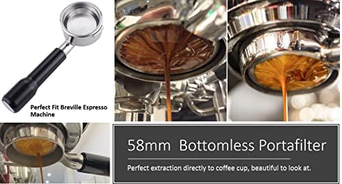 58mm Bottomless Portafilter Compatible with Breville BES900XL, BES920XL, BES980XL, BES990BSS Espresso Machine with Filter Basket-Plastic Handle, Black - Image 7