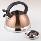 Creative Home 77066 Alexa Stainless Steel Whistling Tea Kettle with Aluminum Capsulated Bottom for Quick Heat Distribution, 3.0 Quart, Metallic Copper Color - Image 6