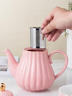 CLAY TONIC- 8 OZ Fine China Pink Coffee Cup/Teacup and Saucer Set - Image 3