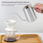 Gooseneck Kettle 600ml 304 Stainless Steel Wenge Handle - Image 6
