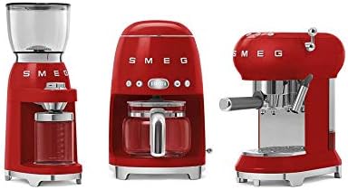 Smeg 50's Retro Style Aesthetic Coffee Grinder, CGF01 (Red) - Image 2