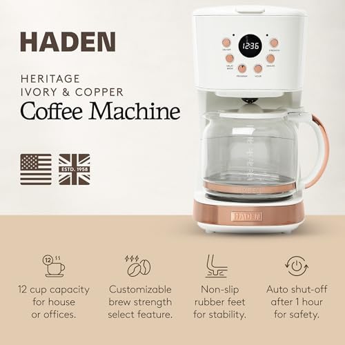 HADEN Coffee Machine, 12 Cup Programmable Drip Coffee Maker - Image 2