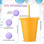Sieral 30 Pack Reusable Plastic Cups with Lids Straws,Candy Colors - Image 4