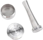 Reusable Coffee Capsule, Silver Stainless Steel Coffee Capsule Filter Kit Espresso Machine Accessories and Tools for Coffee Machine (with Paper Filters Brush Spoon Press Hammer) - Image 7