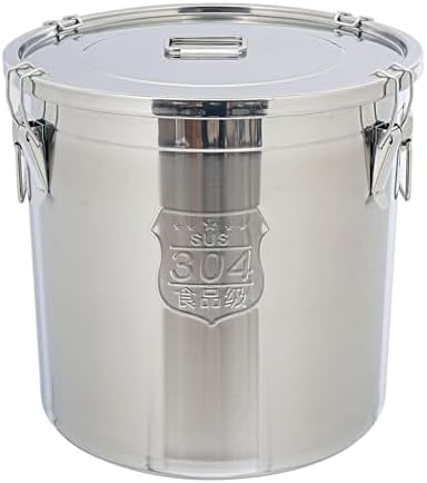 DYNAMI 12.7Gal 304 Stainless Steel Rice Storage Container 40-90Lbs by DYNAMI