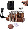 Espresso Bar Accessories Kit - Includes Ceramic Dosing Cup, WDT Tool, Portafilter Holder, Milk Frothing Pitcher, Coffee Bean Cellar by KNODOS