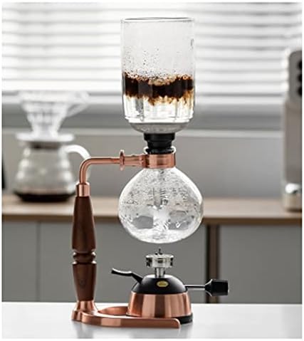 JITEM Cafetera Syphon Coffee Maker Manual Retro Vacuum Glass Siphon Pot Percolators 1-5 Cups Glass Tabletop Siphon Coffee Maker for Coffee or Tea - Image 5