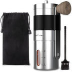 Manual Coffee Grinder & Espresso WDT Tool,Hand Ceramic Burrs Grinder with Cleaning Brush,304 Stainless Steel Distribution Tool for Barista,10x0.25mm,10x0.4mm,8 Needle Espresso Stirrer - Image 2