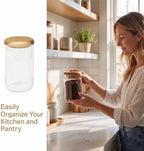 4-Pack 680ml Wide Mouth Mason Jars with Acacia Lids & Wood Spoons - Image 2