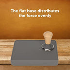 Oversized Coffee Tamping Pad with Wood Coffee Tamper (51mm / 2.01in Tamper) - Image 5