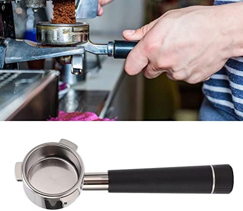 54mm 3 Ears Bottomless Coffee Portafilter, Food Grade Stainless Steel Espresso Portafilter with Black Handle, Coffee Machine Accessory Compatible with 8 Series (Black) - Image 5