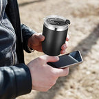 VEGOND Stainless Steel 12 oz Tumblers bulk Vacuum Insulated Double Wall Travel Tumbler with Lid and Straw Reusable Tumbler,Black 12 pack - Image 5