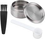 Coffee Filter, Reusable Capsule with Spoon Brush Fit for DELTA Point Stainless Steel Pod Q NDIQ7323 Maker Machine Filters - Image 5