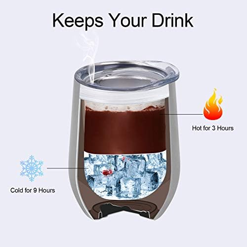 12 Pack Stainless Steel Wine Tumblers, 12Oz Double Wall Vacuum Insulated Wine Tumblers with Lids and Straws, Stainless Steel Stemless Wine Glasses for Coffee, Wine, Cocktails, Champaign, Silver - Image 6