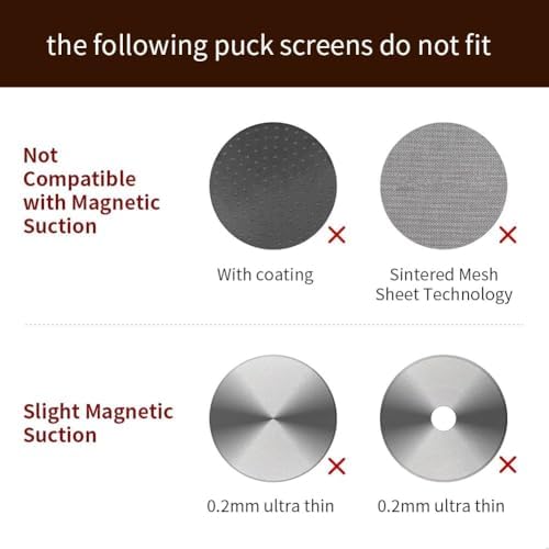 watchget Magnetic Bracket for Puck Screen, Aluminum Alloy Espresso Shower Screen Holder Rack, Automatic Adsorption for Puck Screens, Compatible with Most Reusable Coffee Filter, Silver - Image 3