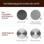 watchget Magnetic Bracket for Puck Screen V2, Aluminum Alloy Espresso Shower Screen Holder Rack, Automatic Adsorption for Puck Screens, Compatible with Most Reusable Coffee Filter, Silver - Image 3