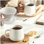 Ceramic Coffee Dripper Engine Style Drip Filter Cup Permanent Pour Over Maker Separate Stand For 1-2 Cups(Filter Cup) - Image 5