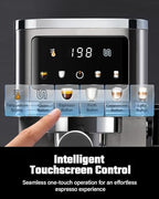 KIDISLE 20 Bar Espresso Machine with Auto Milk Frother & Touchscreen, 1350W - Image 6