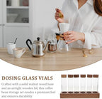 Beaupretty Glass Coffee Bean Storage Rack with Wooden Base, 6 Vials - Image 5