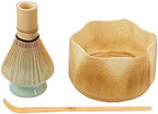 Japanese Matcha Tea Set, Bamboo Matcha Whisk Unique Matcha Set - Flower-Shaped Matcha Bowl Green Whisk Stand, Traditional Scoop, Perfect Handmade Matcha Ceremony Kit by Unknown