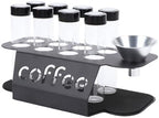 Single Dose Coffee Bean Storage Tubes Set, Transparent Glass 8pcs Dosing Tubes with One Way Exhaust Valve Stand Funnel, Coffee Bean Cellars for Tea Leaves, Nuts - Image 6