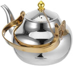 VILLCASE Stainless Steel Teapot with Removable Infuser Stovetop Tea Kettle Water Kettle Fine Mesh Strainer for Loose Leaf Brewing Home Office Travel Use by VILLCASE