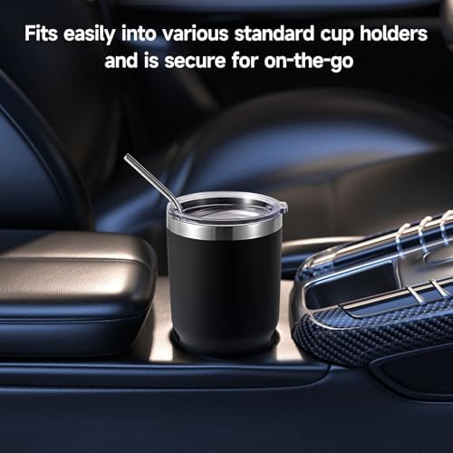 Volhoply 30oz Insulated Tumbler with Lid and Straw, Double Wall Inner & Outer 304 Stainless Steel Tumblers Bulk, Powder Coated Coffee Cup for Office, Home, Travel (Black,12 Pack) - Image 6