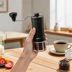 Mini Coffee Grinder Manual Ceramic Burr Mill with 40 Adjustable Settings 25G Bean Capacity for Camping RV Office - Image 3