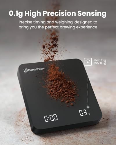 Maestri House S1 Air Ultra-Slim Espresso Coffee Scale with Timer, 0.1g - Image 3