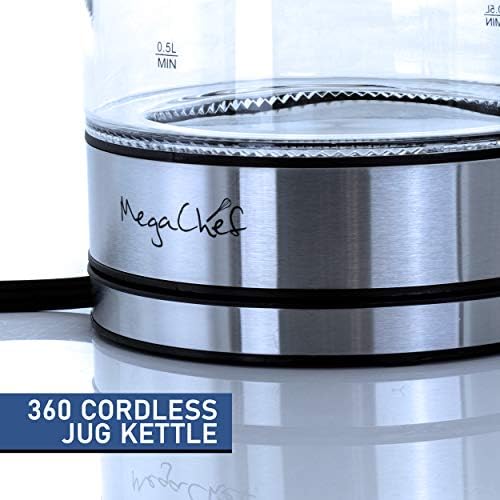 MegaChef 1.8Lt Stainless Steel body and Glass Electric Tea Kettle - Image 3