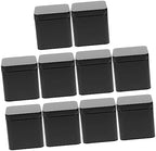 Healifty 2sets Tinplate Loose Tea Canister Airtight Tea Box Organizer Storage Box for Leaves Beans Candy 10pcs*2 - Image 3