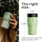 BOBBER 12 oz Insulated Tumbler with 360 Lid – 100% Leak-Proof, Stainless Steel Coffee Cup with Screw On Lid, BPA-Free, Dishwasher Safe – Coffee Travel Mug, Fits Car Cup Holder (Green) - Image 6
