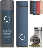 Pure Zen Tea Glass Double Lid Tea Bottle - Stainless Steel Tea Thermos - Image 6