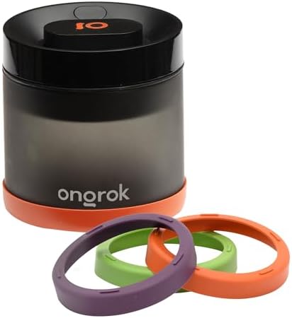 ONGROK Glass Storage Jar with Vacuum Pump Technology, Air Proof Containers to Preserve Smell and Aroma (400ml (1oz)) by ONGROK