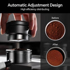 51mm Espresso Distributor, Slow Rebound Espresso Coffee Leveler Tool with Stainless Steel 2 Blade Base, Fits 51mm Blttomless Portafilters(Black) - Image 6