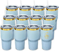 20 oz Tumbler Bulk Stainless Steel Tumblers with Lids and Straws SkyBlue by MetalyaTumblers