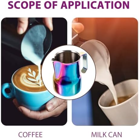 DOITOOL Stainless Steel Espresso Pitcher Milk Frothing Jug Cup for Latte Design Café Accessories for Beginners and Coffee Enthusiasts - Image 7