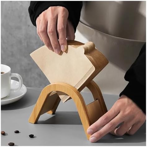 Bamboo Coffee Filter Paper Container Stand Holder Simple Filters Dispenser Rack Shelf Storage Tissue Box - Image 4