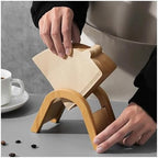 Bamboo Coffee Filter Paper Container Stand Holder Simple Filters Dispenser Rack Shelf Storage Tissue Box - Image 4