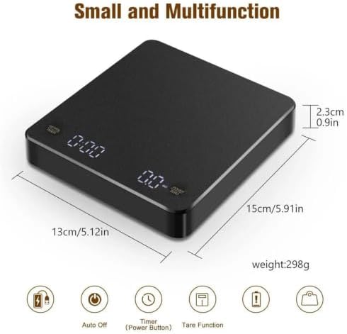 Digital Coffee Scale with Timer, 3kg 0.1g for Espresso & Pour-Over - Image 7