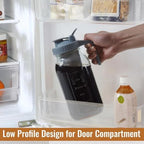 Iced Tea Maker Cold Brew Coffee Pitcher Jar 64Oz, Thick Glass Cold Brew Pitcher Flip Cap Spout Lid with Handle - Image 4
