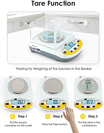 CGOLDENWALL Precision Lab Scale 1000gX0.01g Analytical Electronic Balance Digital Laboratory Scale Precision Jewelry Scales Kitchen Precision Weighing Electronic Scales Calibrated 110V (1000g, 0.01g) - Image 4