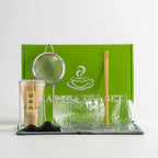 DWEHIXBUY Japanese Tea Set (7pcs) Matcha Whisk Set Matcha Bowl with Pouring Spout Bamboo Matcha Whisk (chasen) Scoop (chashaku) Matcha Whisk Holder Tea Making Kit. WHITE GLASS - Image 2