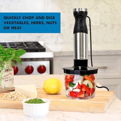 Kenmore Immersion Blender - Handheld Stick Mixer, Electric Hand Blender with Stainless Steel Shaft, Whisk, Variable Speed for Smoothies, Milkshakes, Baby Food, Puree, Batidora de Inmersión - Image 3